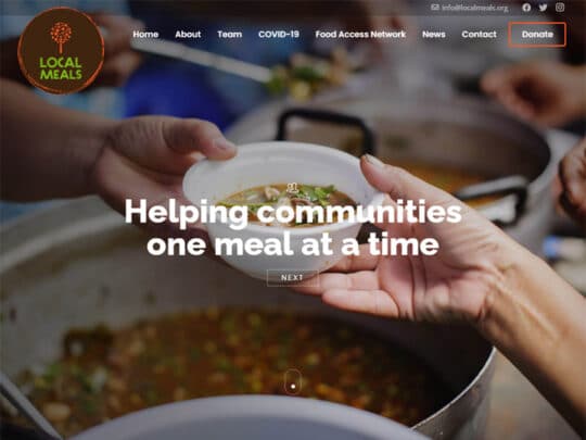 Local Meals website